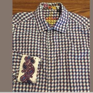 Men’s Robert Graham long sleeve button shirt large